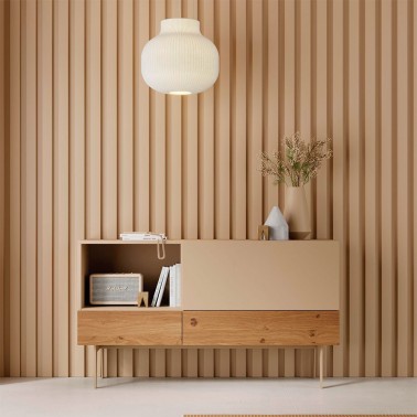 APARADOR CON 1 PUERTA ABTIBLE, 1 HUECO Y 2 CAJONES