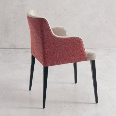 SILLA CON REPOSABRAZOS NET TAPIZADO EN TELA AQUACLEAN