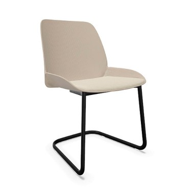 Silla Nuez ANDREU WOLRD con patas metalicas y asiento tapizado