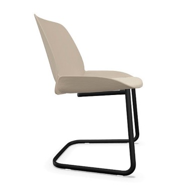 Silla Nuez ANDREU WOLRD con patas metalicas y asiento tapizado