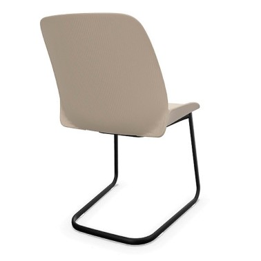 Silla Nuez ANDREU WOLRD con patas metalicas y asiento tapizado