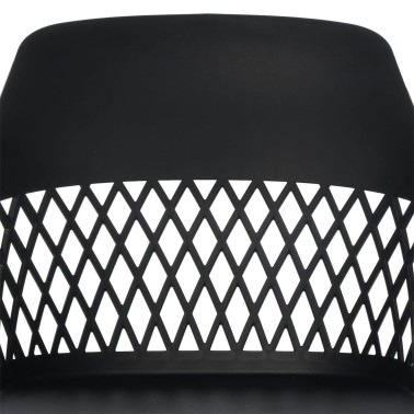 Silla negra en polipropileno con reposabrazos Jayden