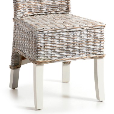 Silla comedor rattan blanqueado SALSA