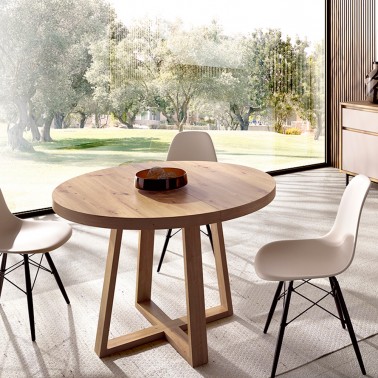 Best Choice Products - Conjunto de mesa redonda y sillas de madera