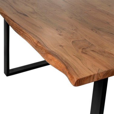Mesa comedor madera acacia y patas metalicas MALMO