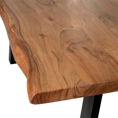 Mesa comedor madera acacia y patas metalicas MALMO
