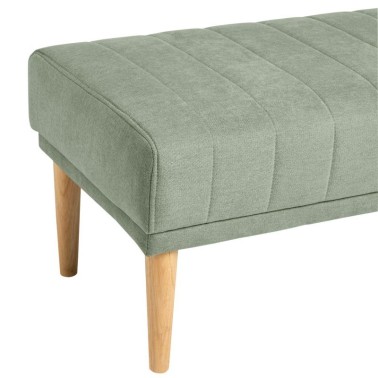 Banqueta tapizada menta patas de madera BARI