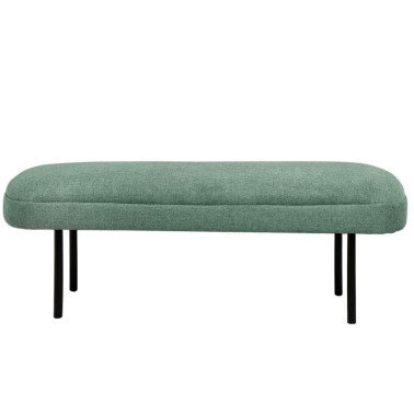 Banqueta tapizada menta patas metal negro MARSELLA