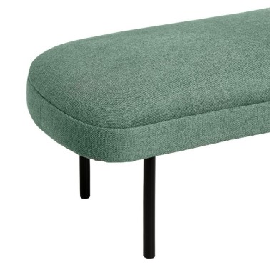 Banqueta tapizada menta patas metal negro MARSELLA