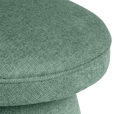 Puff redondo tapizado tela color menta ALBIN