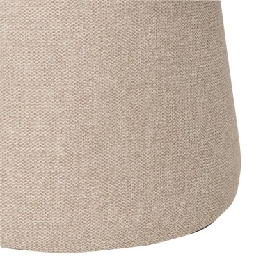Puff redondo tapizado tela color beige ALBIN