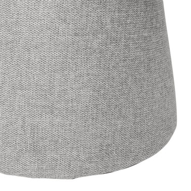 Puff redondo tapizado tela color gris ALBIN