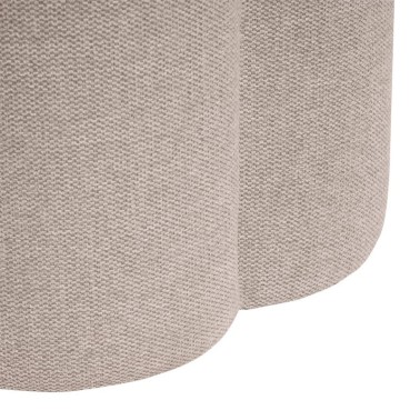 Puff tapizado tela color beige ARTUR