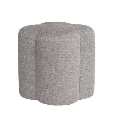 Puff tapizado tela color gris ARTUR