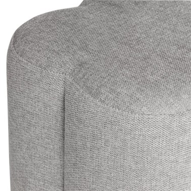 Puff tapizado tela color gris ARTUR