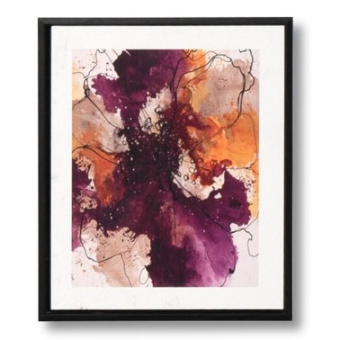 Cuadro moderno Poppy marco negro 25x30 cm