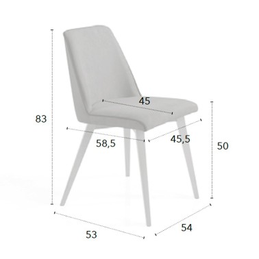 Silla tapizada con patas en madera de haya LOLITA A de NACHER