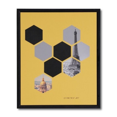 Hexag - Cuadro moderno marco negro 25x30 cm