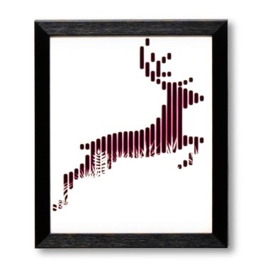 Deercode - Cuadro moderno marco negro 25x30 cm