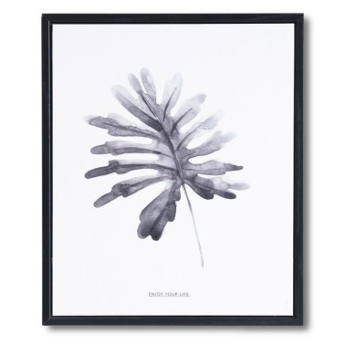 Cuadro moderno Palma marco negro 25x30 cm