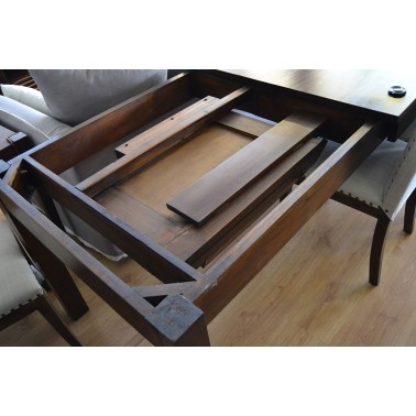 MESA DE COMEDOR COLONIAL EXTENSIBLE LATERAL