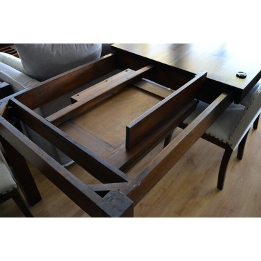 MESA DE COMEDOR COLONIAL EXTENSIBLE LATERAL