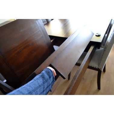 MESA DE COMEDOR COLONIAL EXTENSIBLE LATERAL