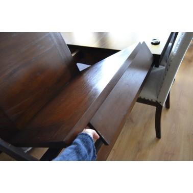 MESA DE COMEDOR COLONIAL EXTENSIBLE LATERAL