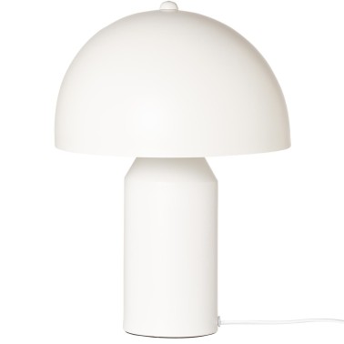 Lampara mesa metalica Pruna blanco