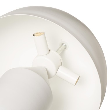 Lampara mesa metalica Pruna blanco