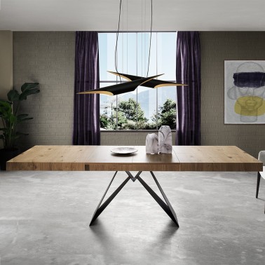 Mesa de comedor extenisble tapa metaliac