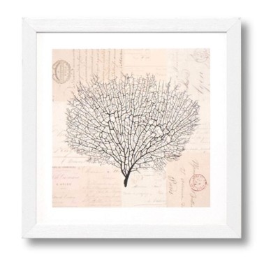 Cuadro moderno Ash marco blanco 30x30 cm