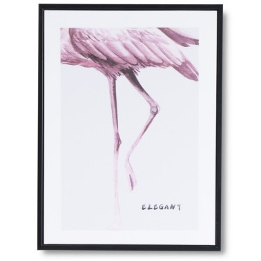 Flamingo - Cuadro moderno marco negro 30x40 cm