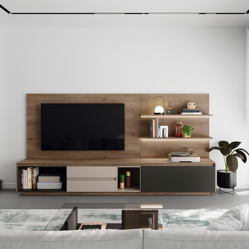 Mueble modular pata Tv con trasera