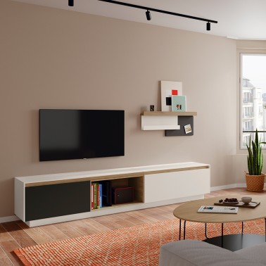 Mueble de Tv de estilo nordico con estante