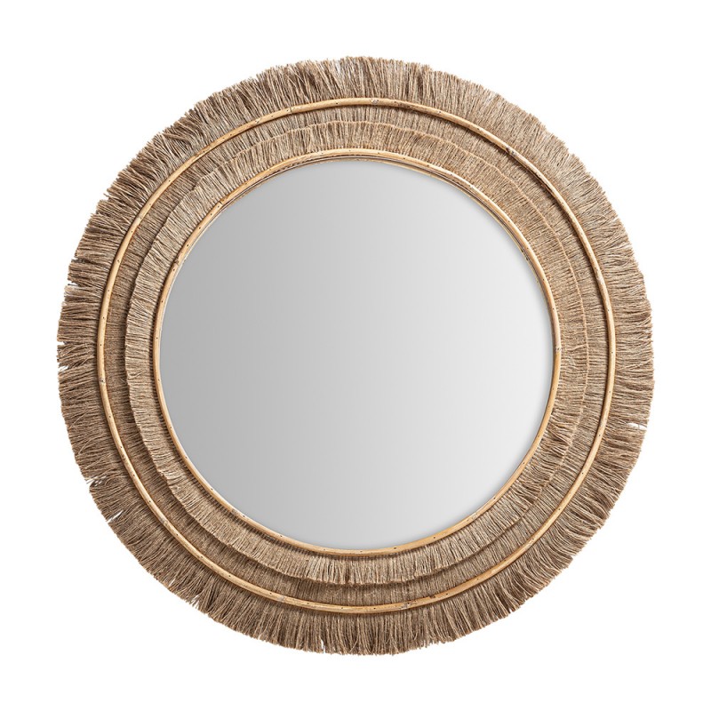 Espejo decorativo de estilo Boho Chic. Diamentro 89 cm