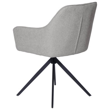 SILLA GIRATORIA TAPIZADA CON REPOSABRAZOS AMALIA