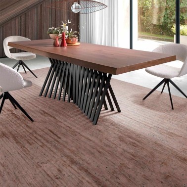 Mesa de comedor madera maciza de roble