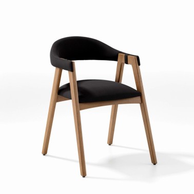 Silla de comedor tapizada con reposabrazos AUSTRALIA