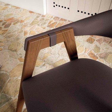 Silla de comedor tapizada con reposabrazos AUSTRALIA