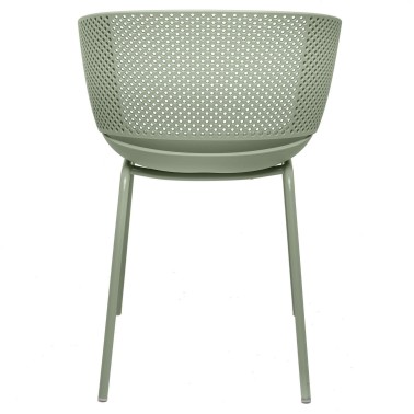 Silla de cocina en polipropileno y patas metalicas Noelle
