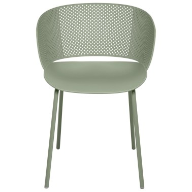 Silla de cocina en polipropileno y patas metalicas Noelle