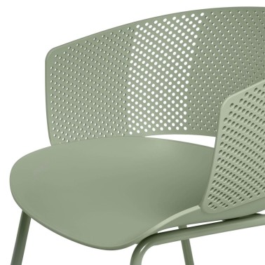 Silla de cocina en polipropileno y patas metalicas Noelle