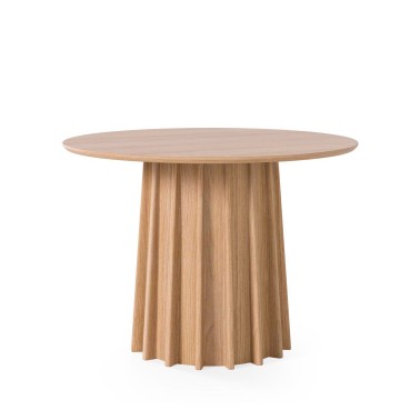 Mesa redonda fija en roble LORENZA