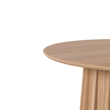 Mesa redonda fija en roble LORENZA