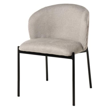 SILLA TAPIZADA CON PATAS METALICAS FAINA
