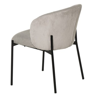 SILLA TAPIZADA CON PATAS METALICAS FAINA