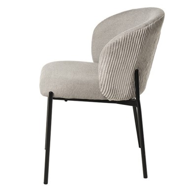 SILLA TAPIZADA CON PATAS METALICAS FAINA