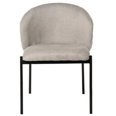 SILLA TAPIZADA CON PATAS METALICAS FAINA