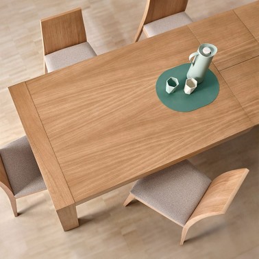 Mesa de comedor extensible madera de roble